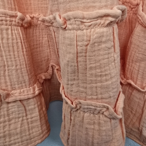 Love & Piece Straight Midi Dress Summer Lace Sleeve Vacation Flup Edge Size XL - Picture 15 of 16